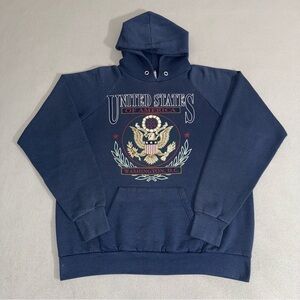 Vintage 90s United States of America Washington DC Hoodie XL Patriotic USA Made